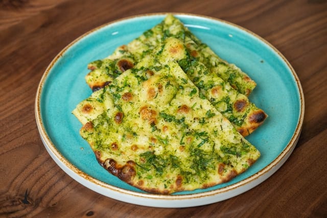Pesto Cilantro Naan.