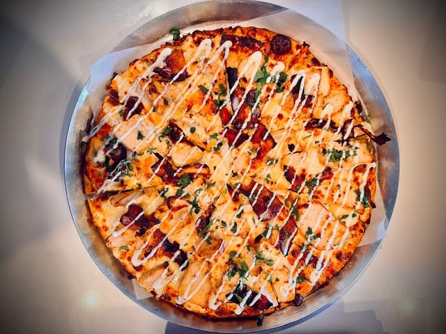 Chicken Bacon Pizza.