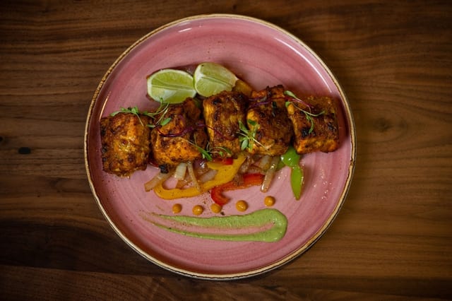 Pesto Salmon Tikka.
