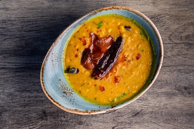 Spinach Tadka Dal.