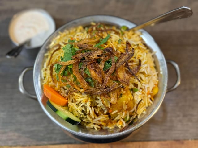 Vegetarian Biryani.